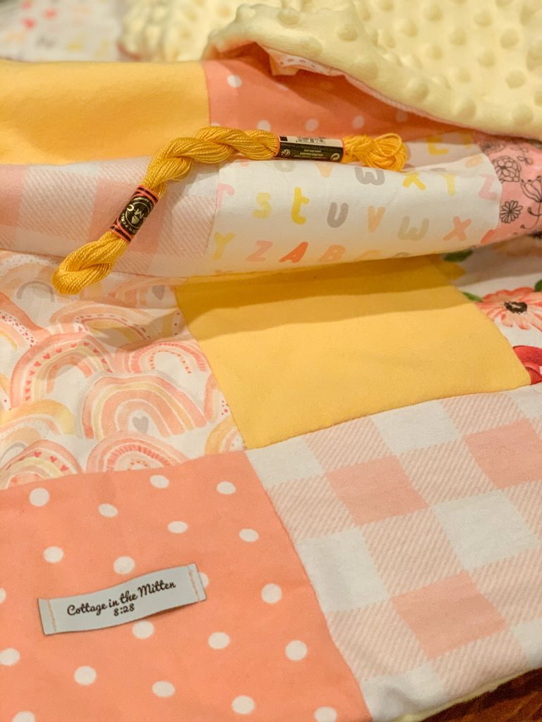 A handmade quilt from Cottage in the Mitten. 