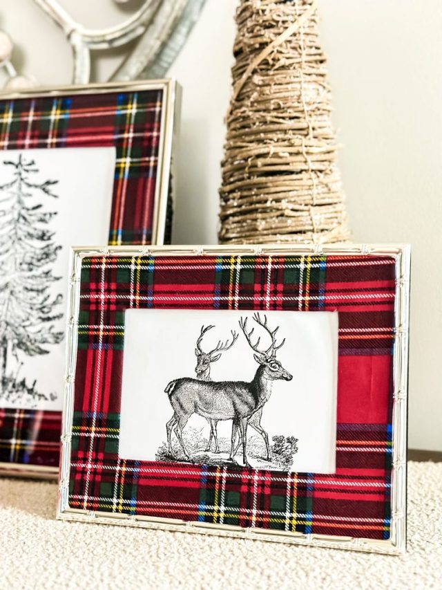 My top 10 posts of the 2023. DIY Tartan Plaid Photo Frame: A Pottery Barn Lookalike for Less.