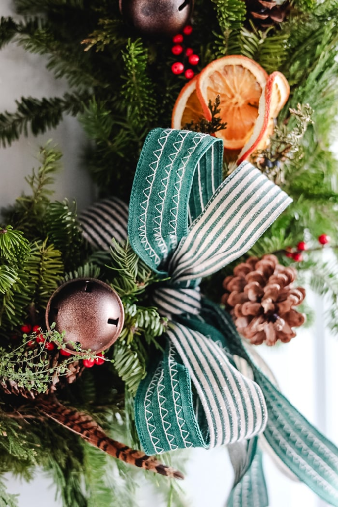 Mitten Moments - Turn a plain store bought wreath and transform it with natural items. 